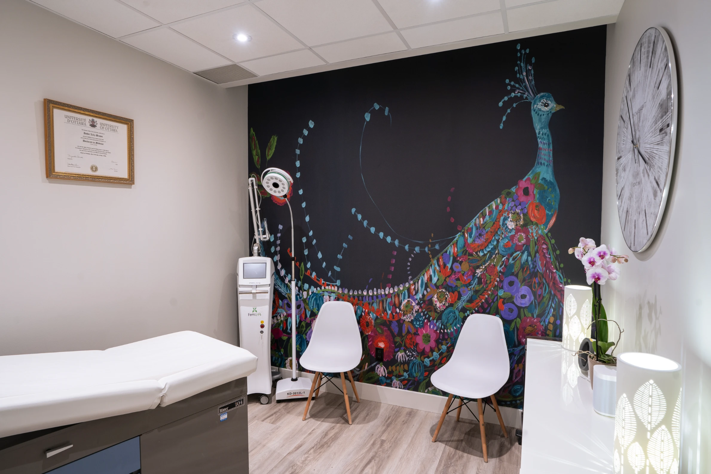 State-of-the-art treatment room with advanced laser equipment